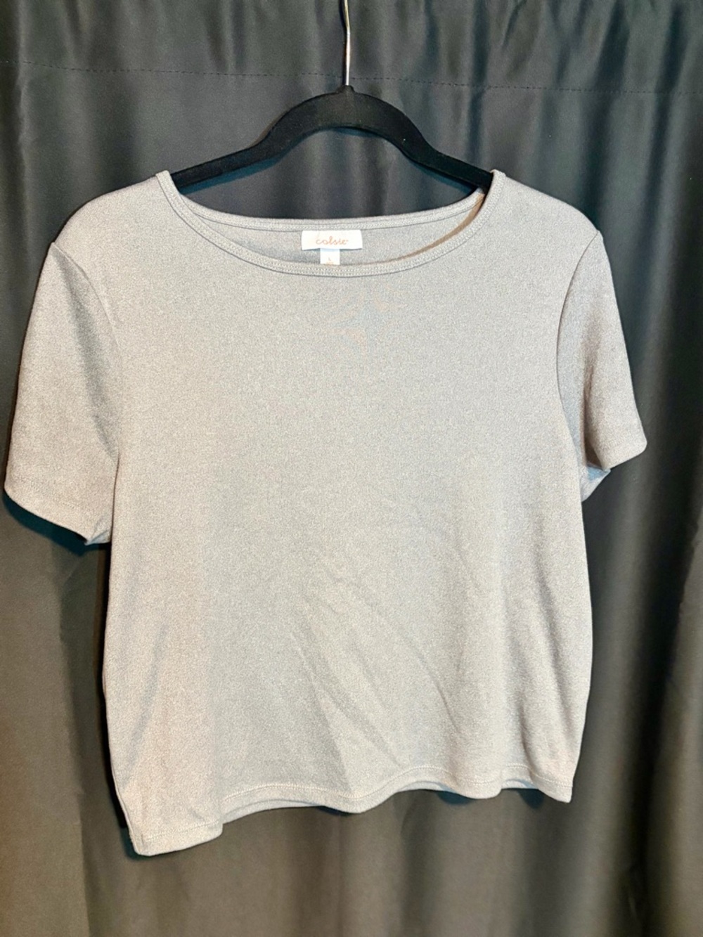 Colsie Light Gray Short Sleeve Crewneck Tee